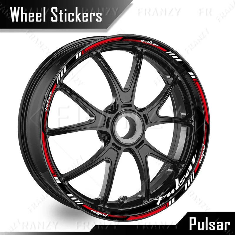 รถจักรยานยนต์สะท้อนแสงล้อสติกเกอร์ขอบรูปลอก Hub Stripe เทปสําหรับ Bajaj Pulsar 125 135 ns 200 rs 200