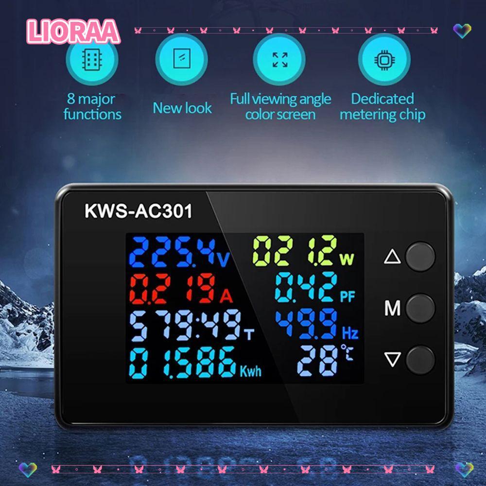 ลิโรร่า‌A AC Wattmeter AC 50-300V KWS-AC301 Dedicated Chip Power Detector Power Energy Meter