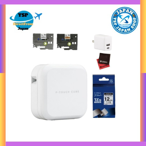 เครื่องพิมพ์ฉลาก Brother P-touch Cube [PT-P710BT] & เทป [TZe-231 12 มม.] & เครื่องชาร์จ AC & ผ้า (ชุ