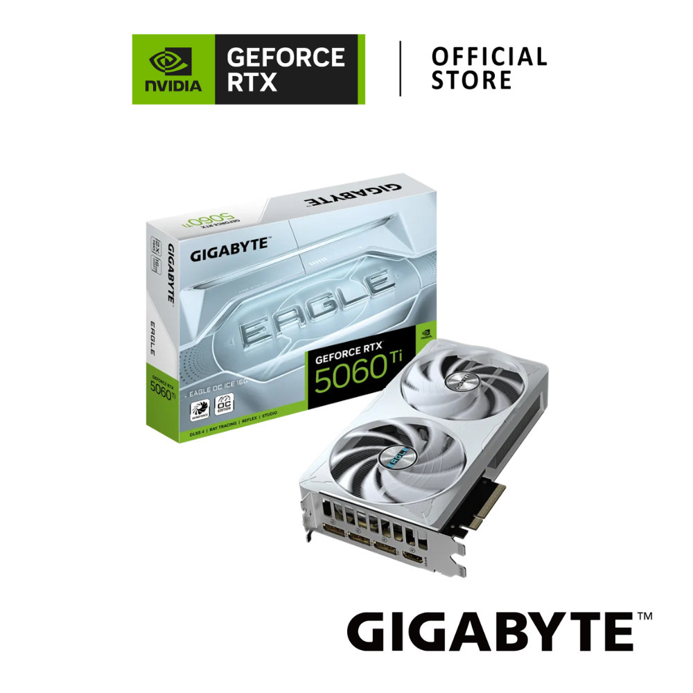 GIGABYTE GeForce RTX™ 5060 Ti EAGLE OC ICE 16G VGA Card การ์ดจอ