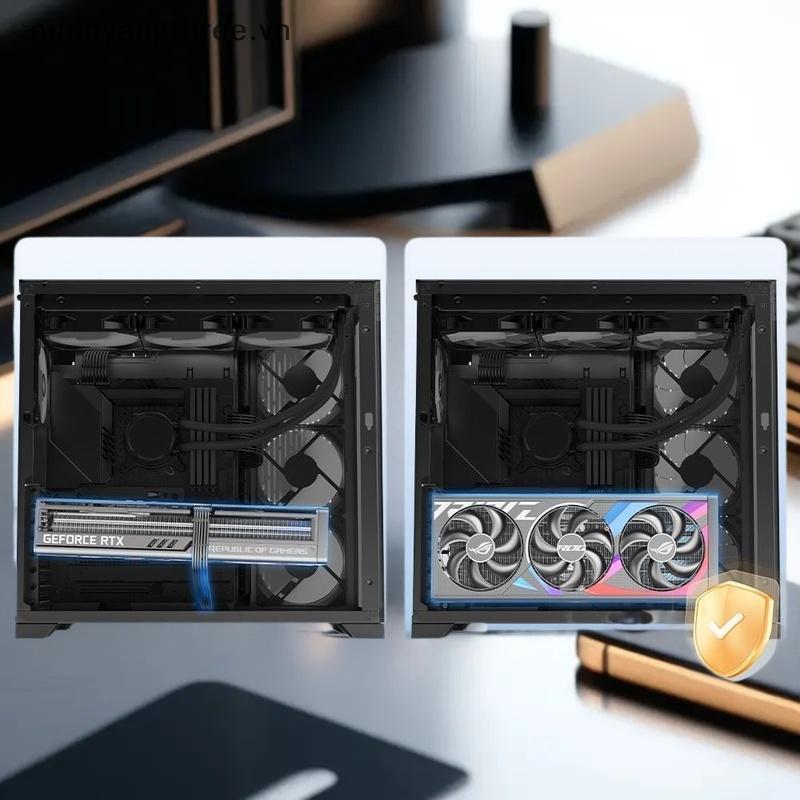 1 ชุดภายนอก GPU Docking Station แนวตั้ง GPU Mount Bracket 2/3 ช่องกราฟิกการ์ดพวงมาลัยพร้อมฮาร์ดแวร์ 