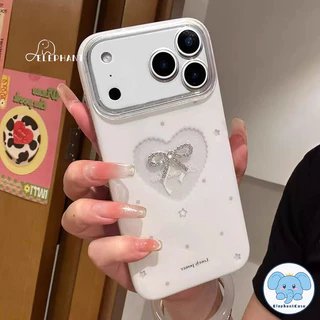 สำหรับ IPhone 16 17 12 13 11 15 14 Pro Max XR X XS 7 8 15 14 Plusกรอบรูปดาวซันไชน์ หัวใจรัก กลิตเตอร์ แป้งฝุ่น เคสใส