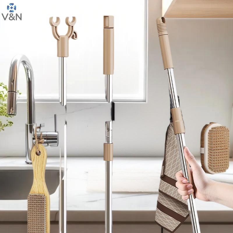 (V&N) Mop Broom Holder Mop Hook Wall Mount Heavy Duty Broom Garden Tool Hanging Organizer Mop Hanger