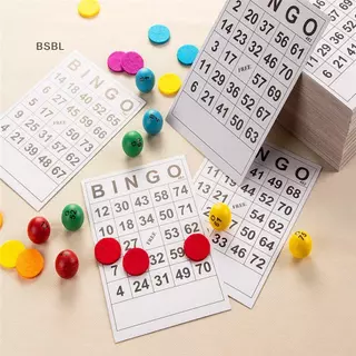 BSBL 60 การ์ด bingo ที่ไม่ซ้ํากัน BINGO การ์ดเกมความบันเทิงสําหรับเด็กแบบดิจิตอล BL