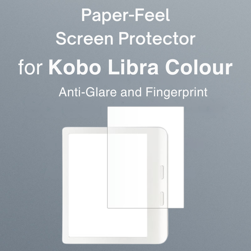Paper-Feel Screen Protector for Kobo Libra Colour, Anti-Glare and Fingerprint （79文字）