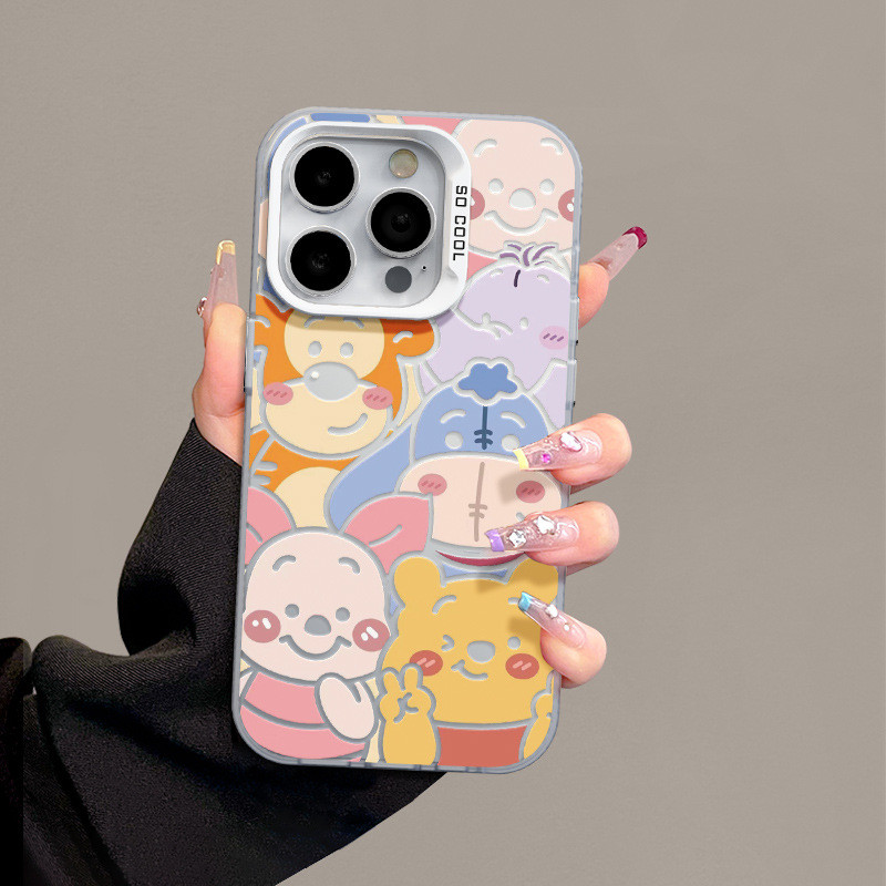 Pooh Piglet White Contrast Color Vitality Case เคสโทรศัพท์เหมาะสําหรับ iPhone Air 16 Pro 15 Max 14 P