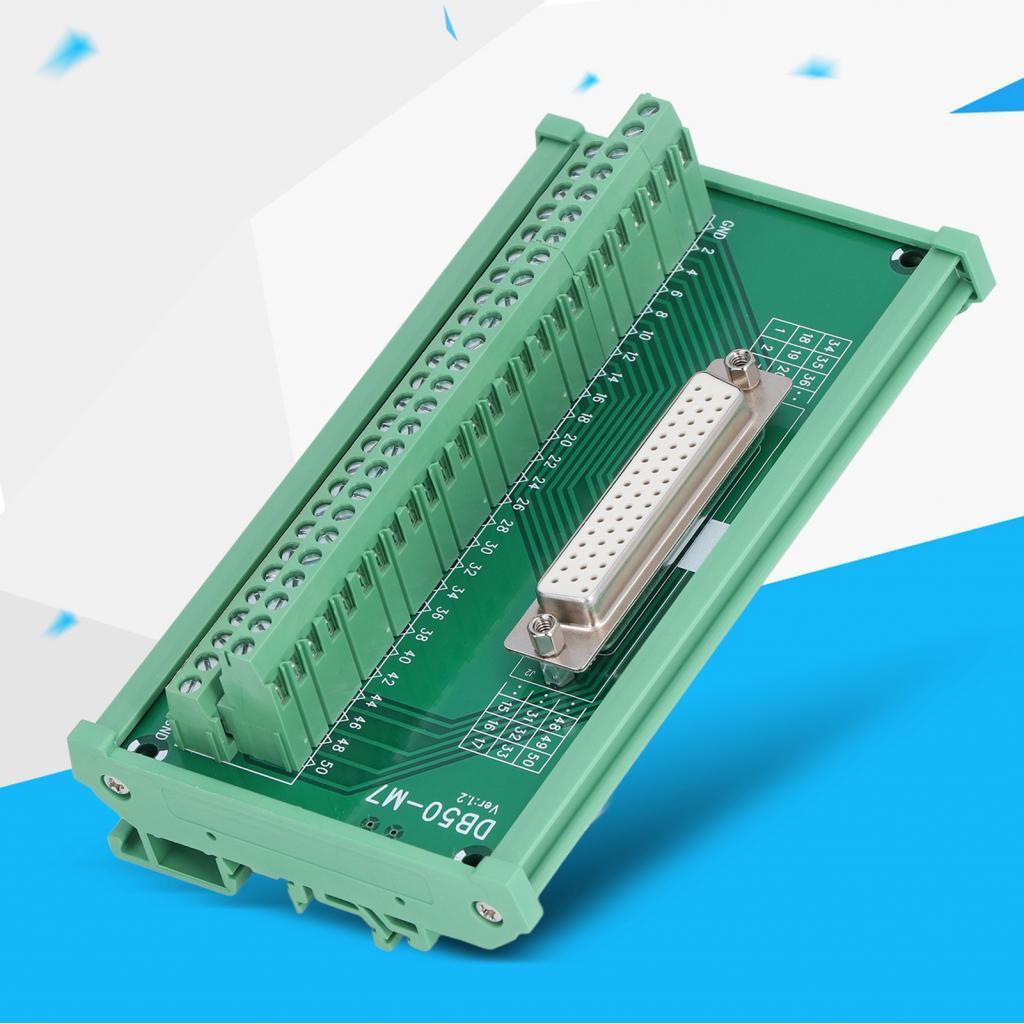 DB50 Terminal Connector อะแดปเตอร์แผ่นตรงหญิง DC60V DB50?บอร์ด PCB สัญญาณ M7