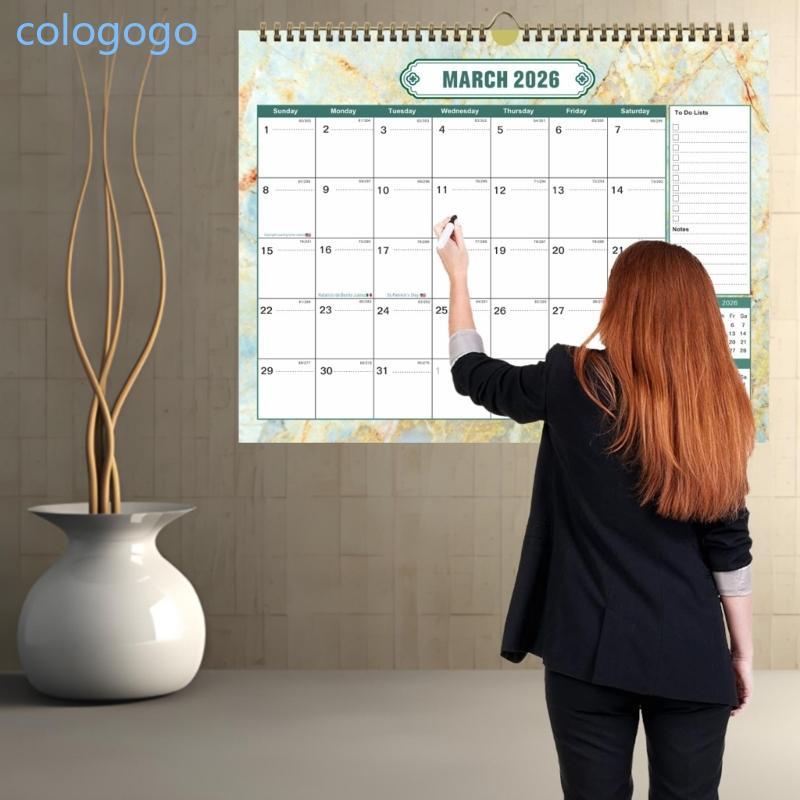 COLO 2026-2027 ปฏิทินติดผนัง Planner จาก Jan 2026 ถึง Jun 2027 พร้อมเครื่องหมายวันที่