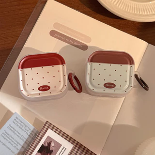 เคสลายจุดพร้อมพวงกุญแจสําหรับ แอปเปิล แอร์พอด มือโปร 1 2 3 4 หูฟังบลูทูธป้องกัน ทีพียู ปลอกปกอ่อน