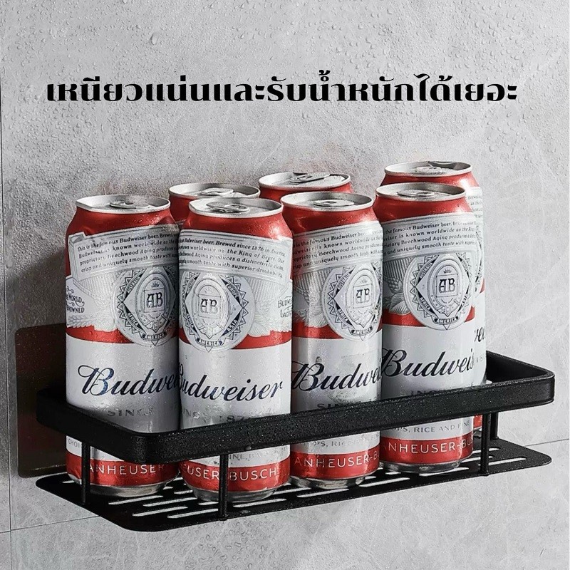 MUKUKU ที่วางสบู่ ชั้นวางของ ดีไซน์สวย การติดตั้งแบบไม่ต้องเจาะ ชั้นวางติดผนังในห้องน้ำ - รูปที่ 7