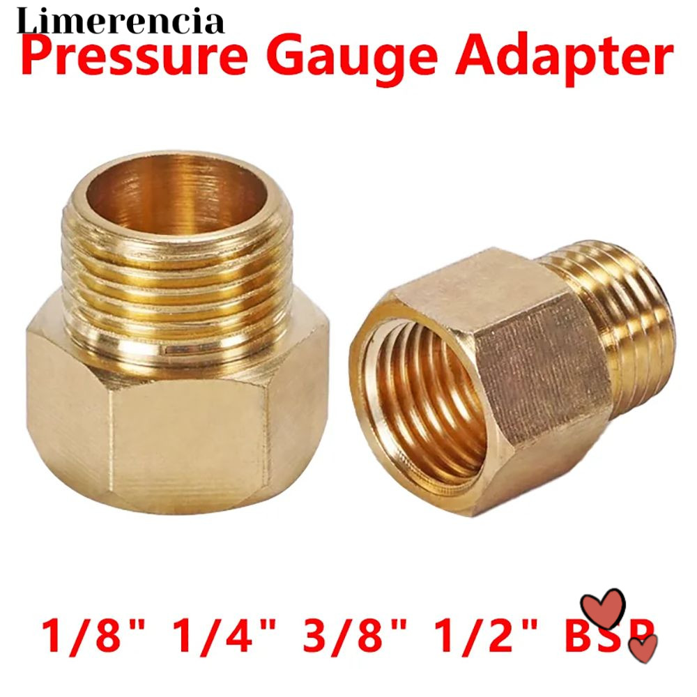 IFFINE 1 ชิ้น Hex Bushing Connectors, Reducer Coupler Connector Fitting ท่อทองเหลืองทนทาน 1/8 1/4 3/8 1/2 3/4 หญิงชายเกลียวอะแดปเตอร์แก๊สน้ํา