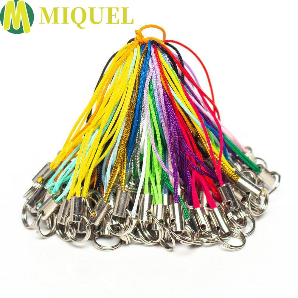 MIQUEL เครื่องประดับทําเชือกเส้นเล็กผสมจี้สายรัดแหวนคู่วัสดุทําด้วยมือแหวนกุญแจ