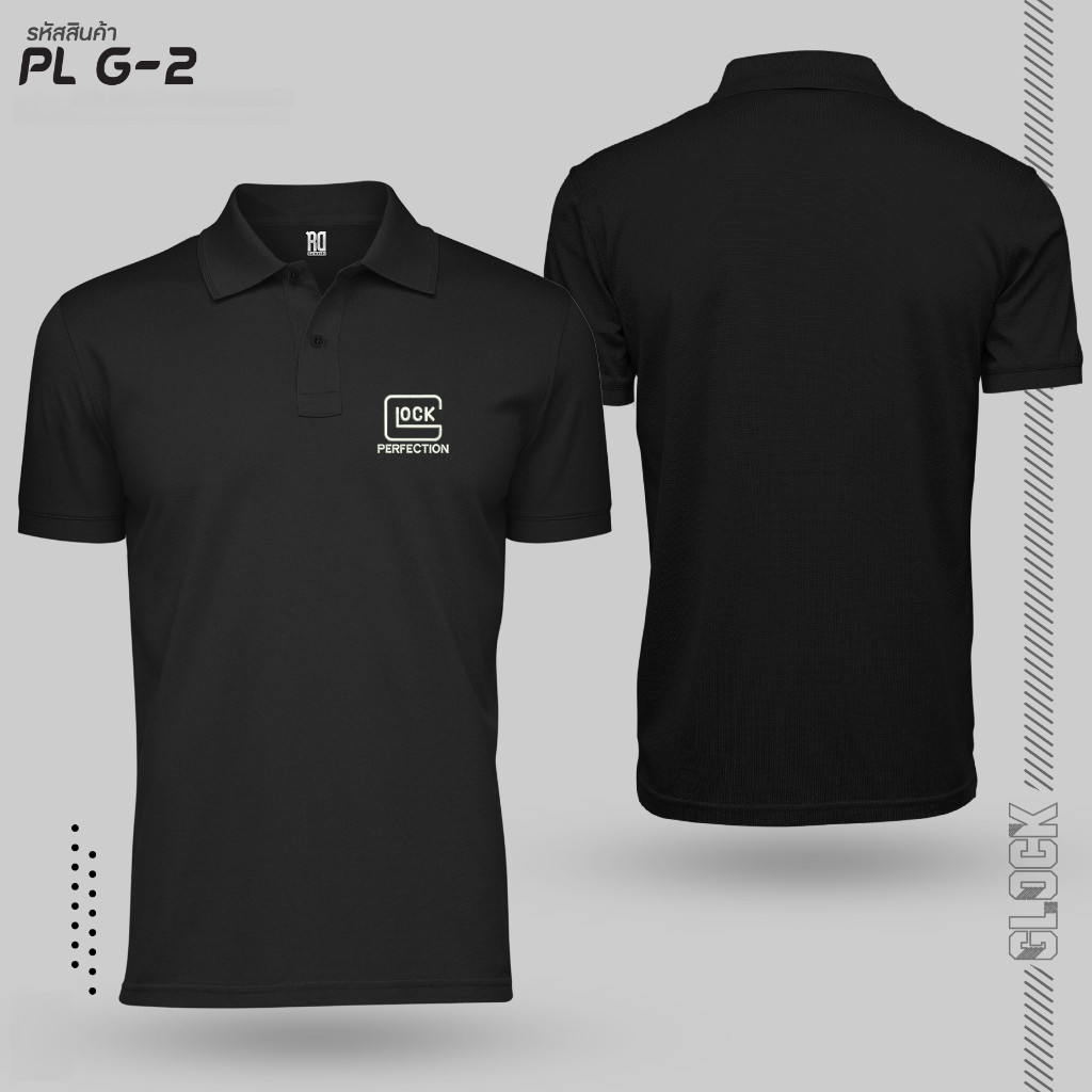 G-2 เสื้อโปโลพิมพ์ลาย Glock แขนสั้น สำหรับทุกเพศ ขนาด S-3XL