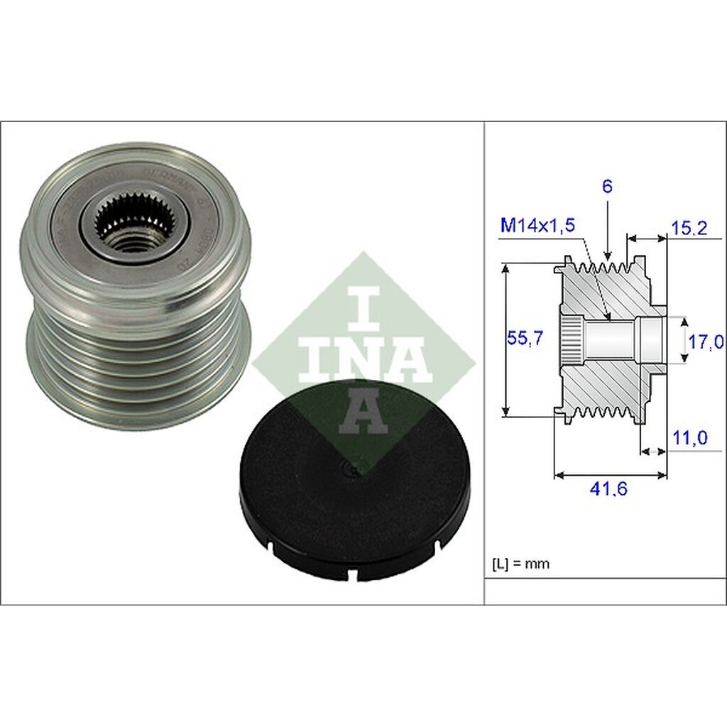 มู่เล่ไดร์ชาร์จ VOLVO S40 1.6 1.8 2.0 V40 1.6 1.8 2.0 1995-2003 B4164 1.6 B4184 1.8 B4204 2.0 เบนซิน