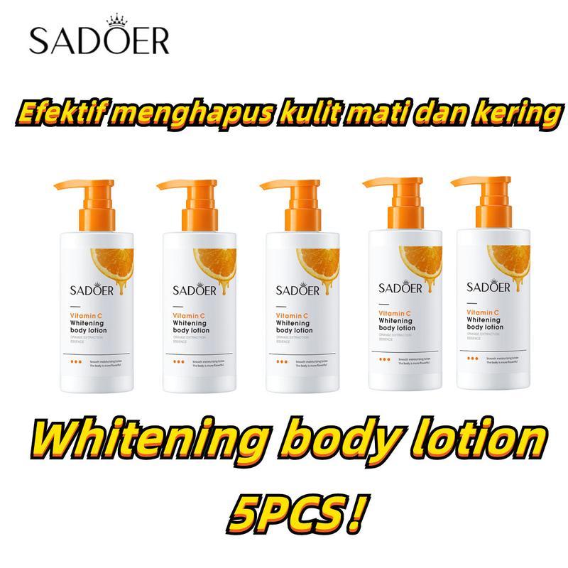 SADOER วิตามิน CWhitening Skincare Set 5 BottlesToner Whitening Dry Skin Soothing Wajah miracle Loti