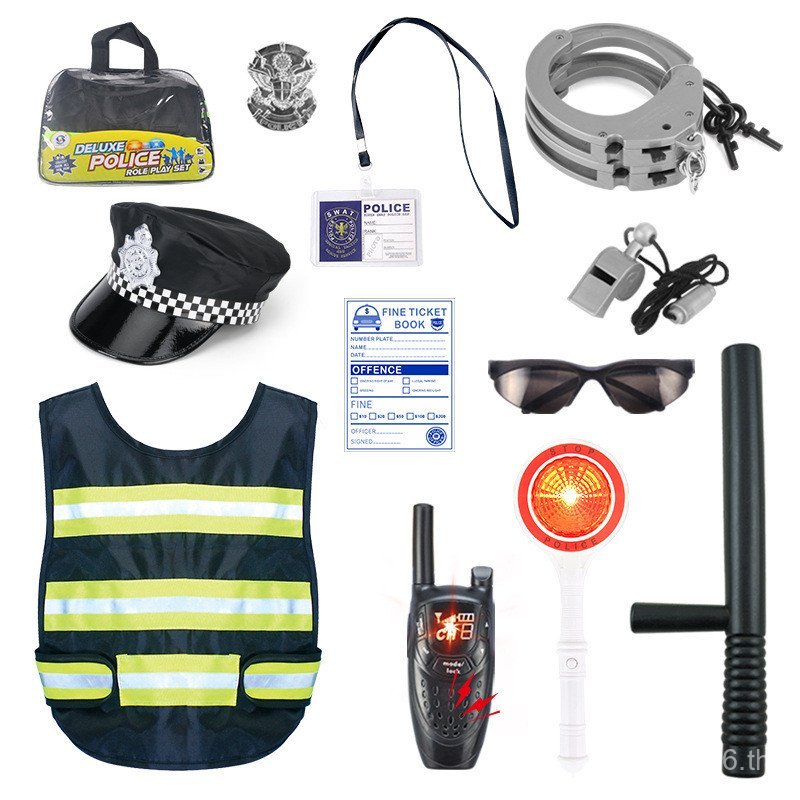 ชุดคอสเพลย์ตำรวจ Fbi สำหรับเด็ก มาพร้อมหมวก เหมาะสำหรับงานปาร์ตี้หรือฮาโลวีน