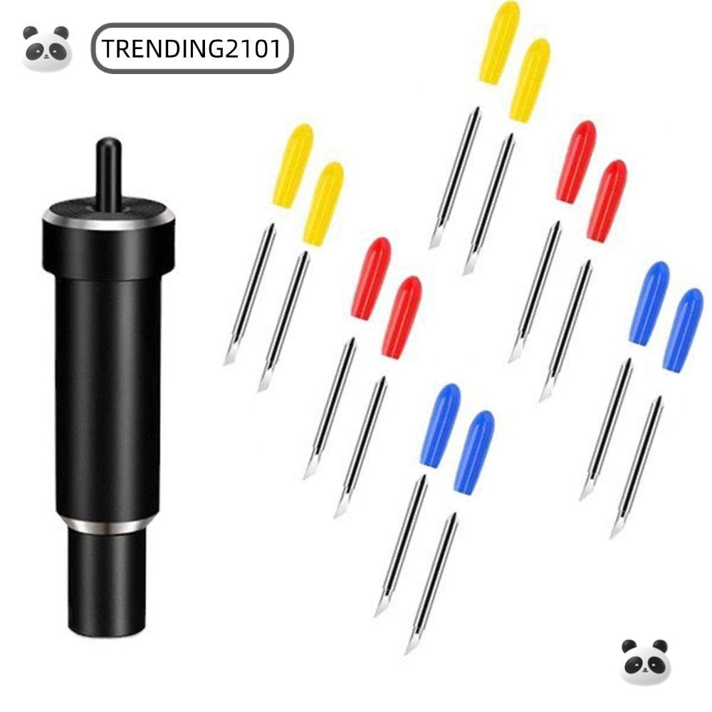 TRENDING ใบมีดพล็อตเตอร์, ใบมีดตัดลึกเรียบ 30 45 60 องศา, ที่ใส่ใบมีดโลหะทดแทนสําหรับ Cricut Explore