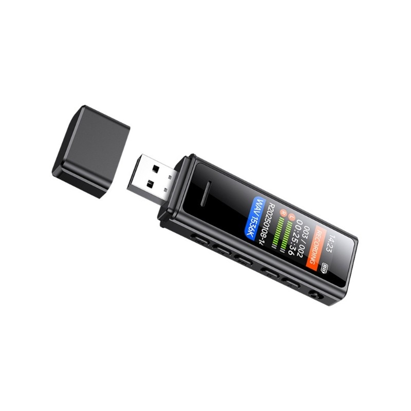 QUU USB Pocket Voice Activated Recorder เครื่องเล่นเพลง MP3 Professional Noise Cancellation Digital 