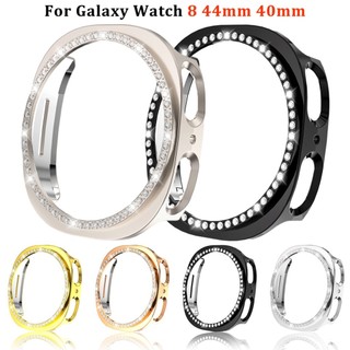 เปลือกกันชนป้องกันพีซีกลวง,เคสเพชรน่ารักสําหรับ Samsung galaxy watch 8 40mm 44mm อุปกรณ์เสริม