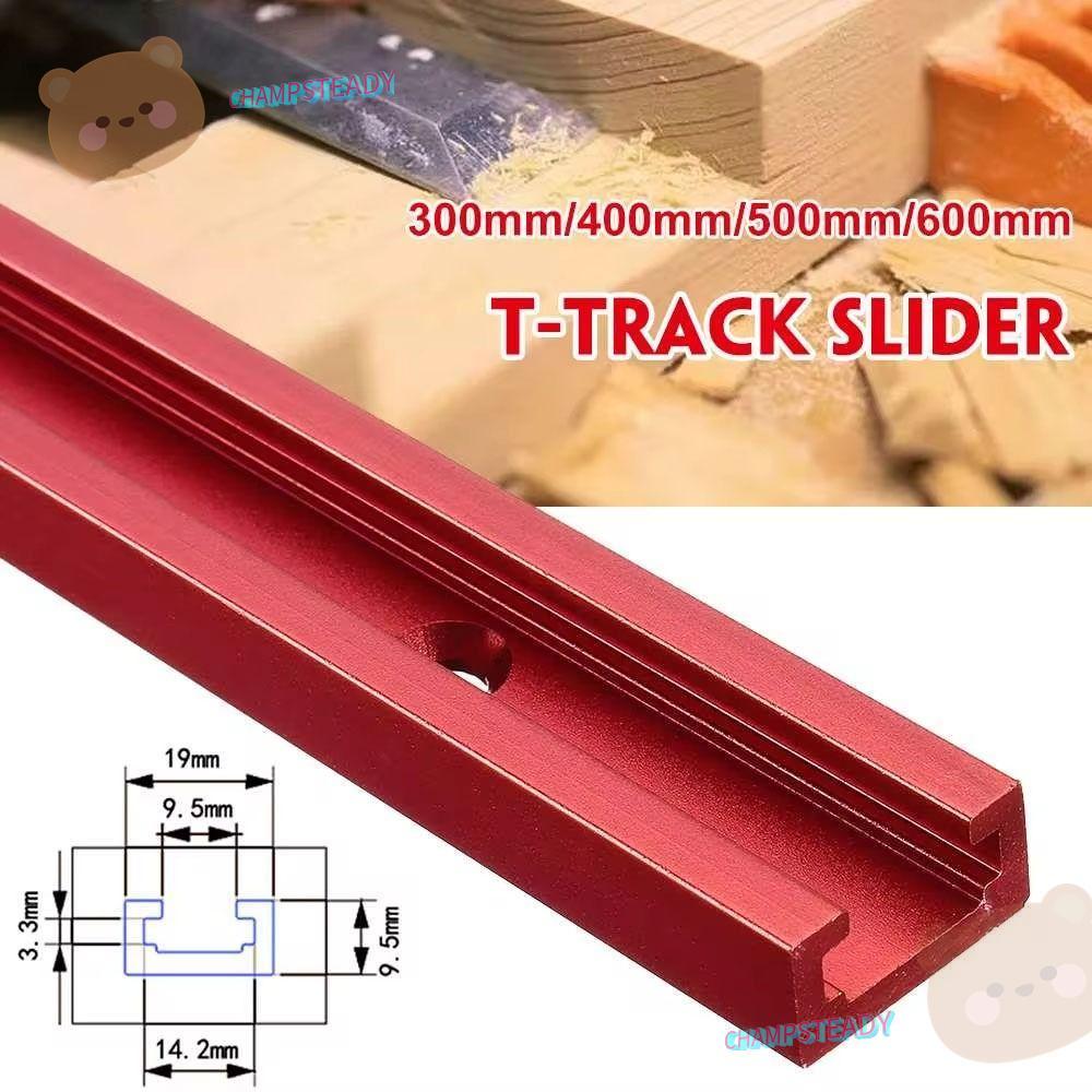 CHAMPSTEADY 1 ชิ้น T-Slot Track, อลูมิเนียมสไลด์ท่องเที่ยว Rail T-Track, 19 ประเภท 19x9.5 มม.T Slide