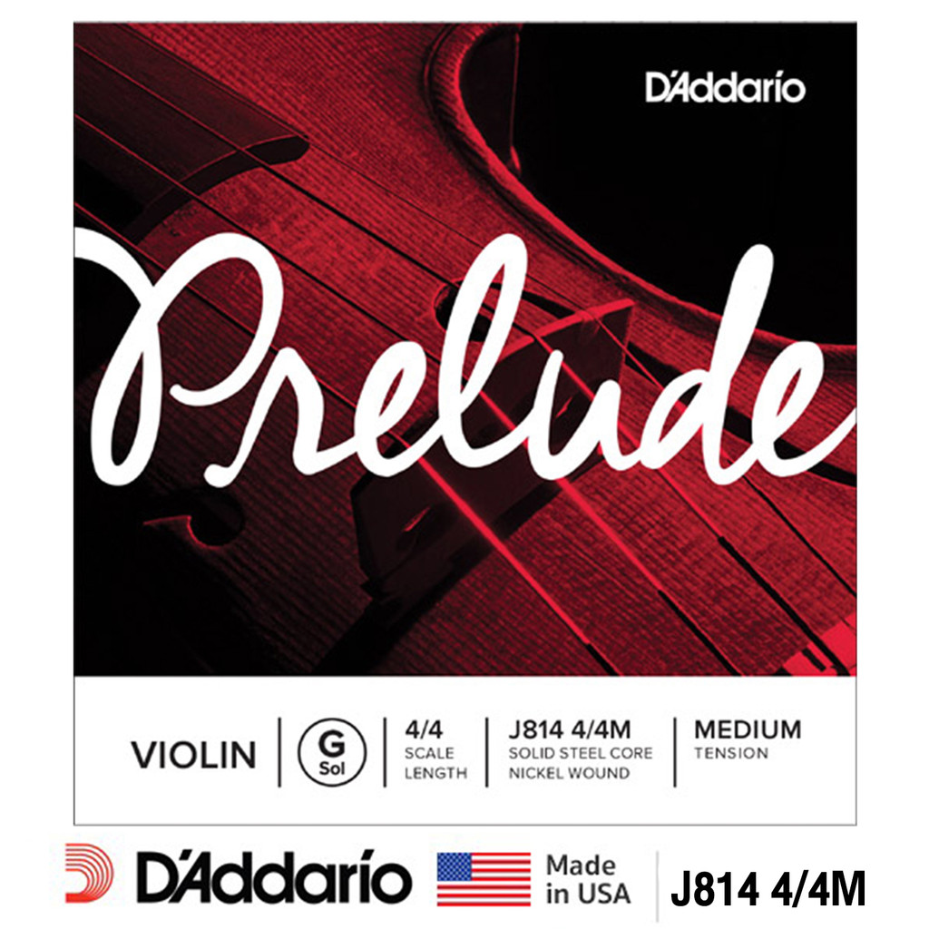 D’Addario J810 Prelude Violin String Set, 4/4 Scale, Medium Tension สายไวโอลิน