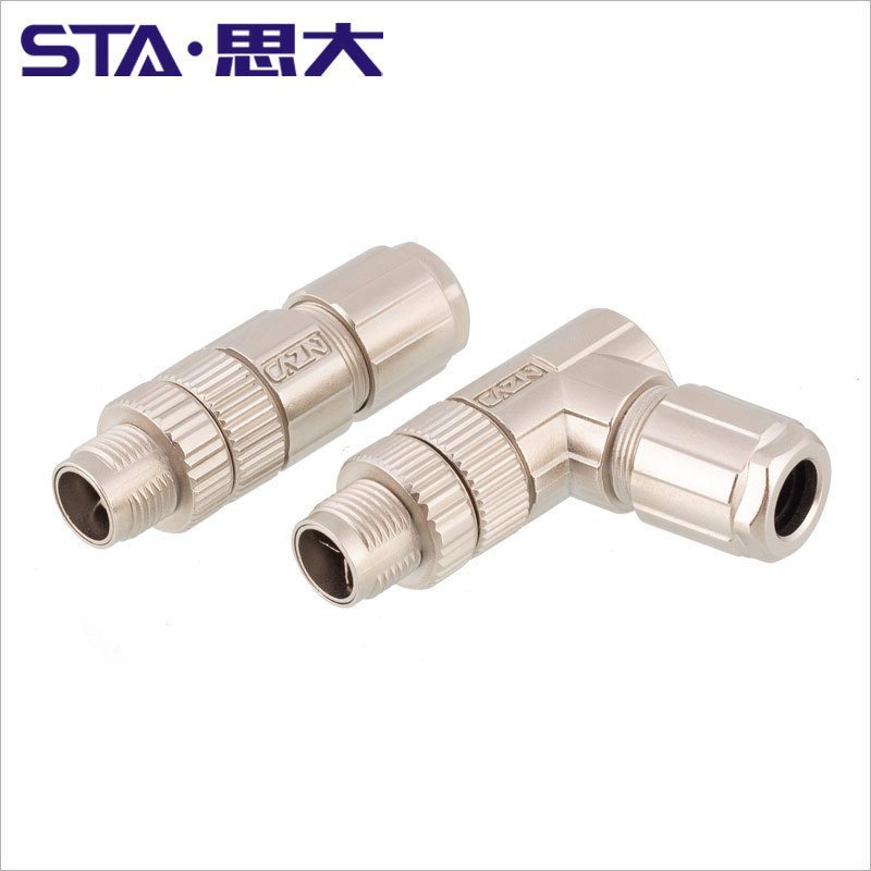 กันน้ําหน้าแปลนซ็อกเก็ต 8-Plug Board โลหะเชื่อมลวด coding Buckle Core M12-8X ประเภทประกอบ PCB Connec