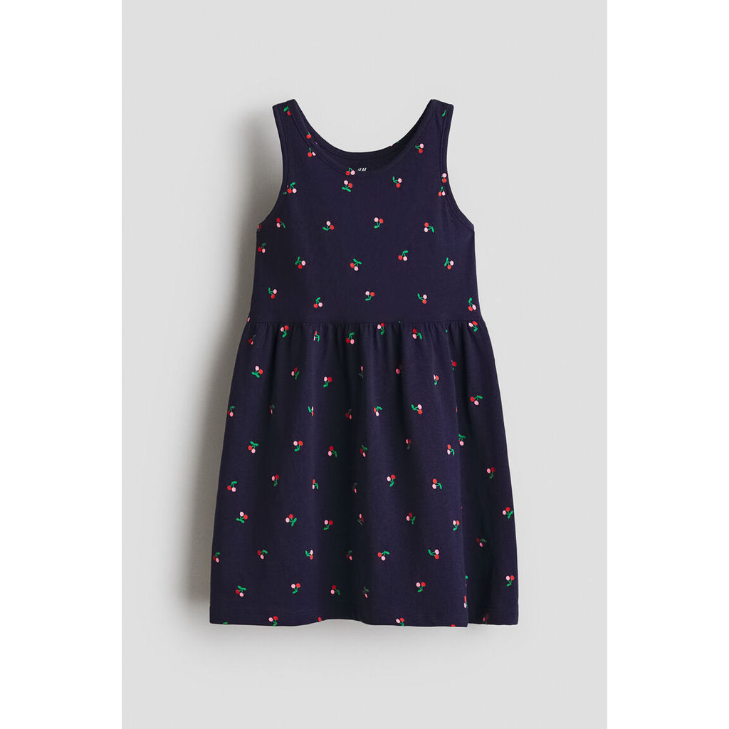 H&M(เอชแอนด์เอ็ม) เดรสผ้าฝ้ายพิมพ์ลาย Girls Printed cotton dress 1317542_2