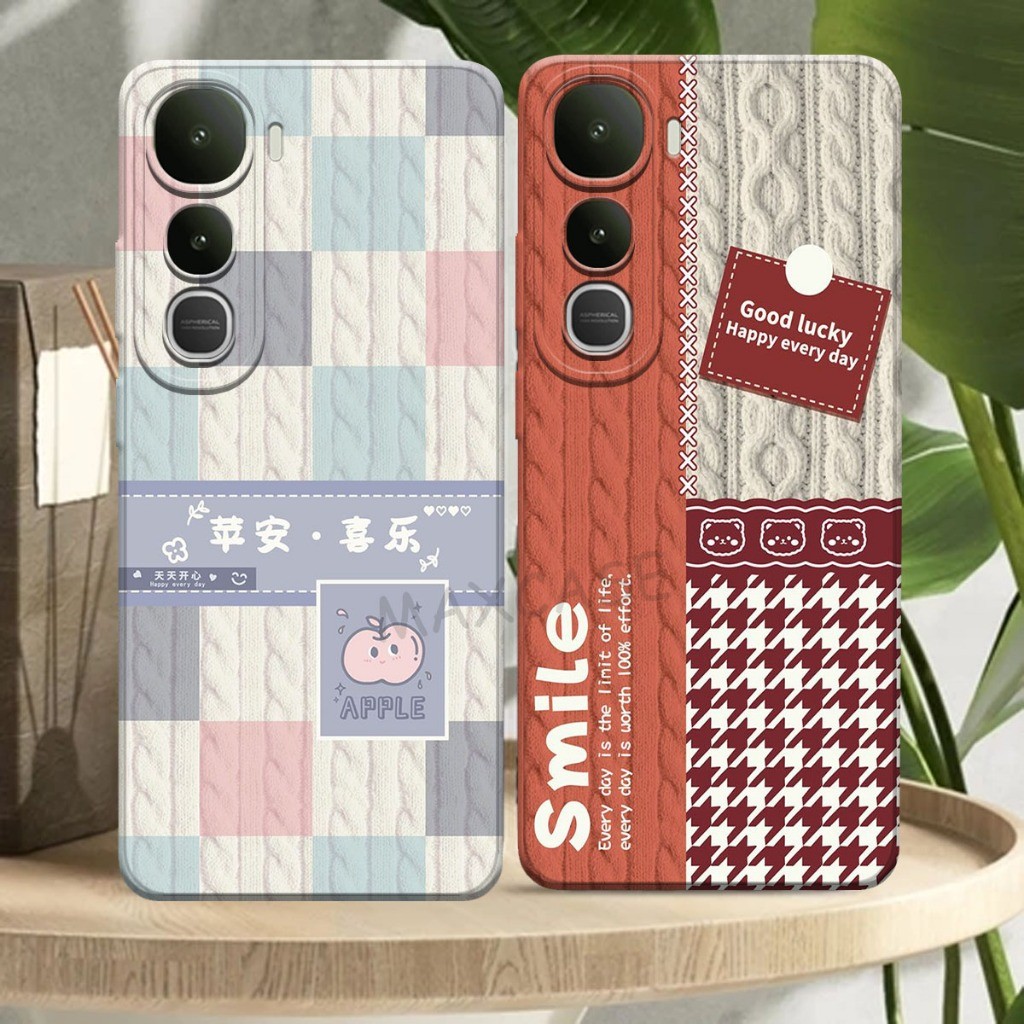 M0P Softcase Hp Vivo Y400 ล่าสุด 2025 Smile Motif - เคส Hp น่ารัก - เคส Hp ปัจจุบัน - กล้องซิลิโคน H