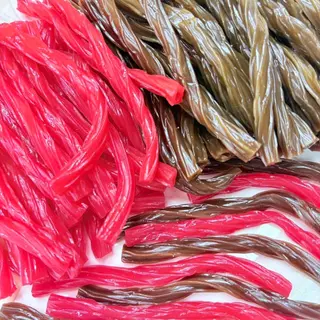 LeChao Jelly Sticks เยลลี่แท่งโคล่าและเยลลี่แท่งสตรอว์เบอร์รี่ เคี้ยวหนึบ รสเข้มข้น เคี้ยวหนึบ ขนาดใหญ่เต็มถุง 1 กก.