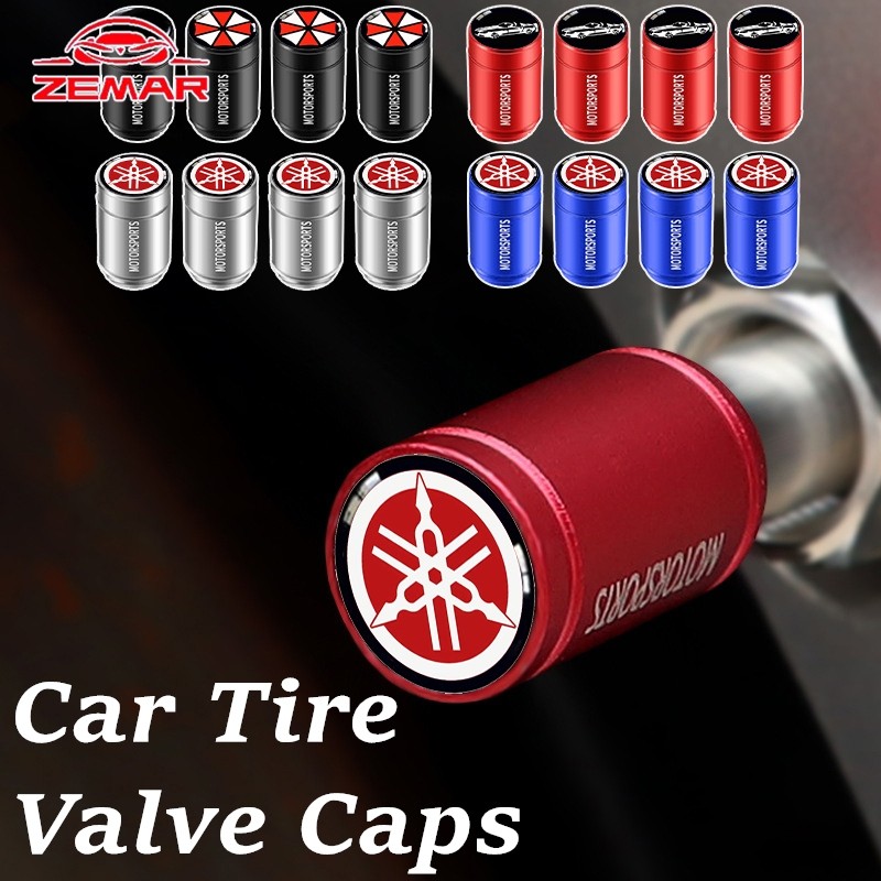 2/4 ชิ้น Yamaha ยางวาล์วหมวกยานยนต์รถจักรยานยนต์จักรยานกันฝุ่น Stem Air Valve Caps รถยางวาล์วหมวกยาน