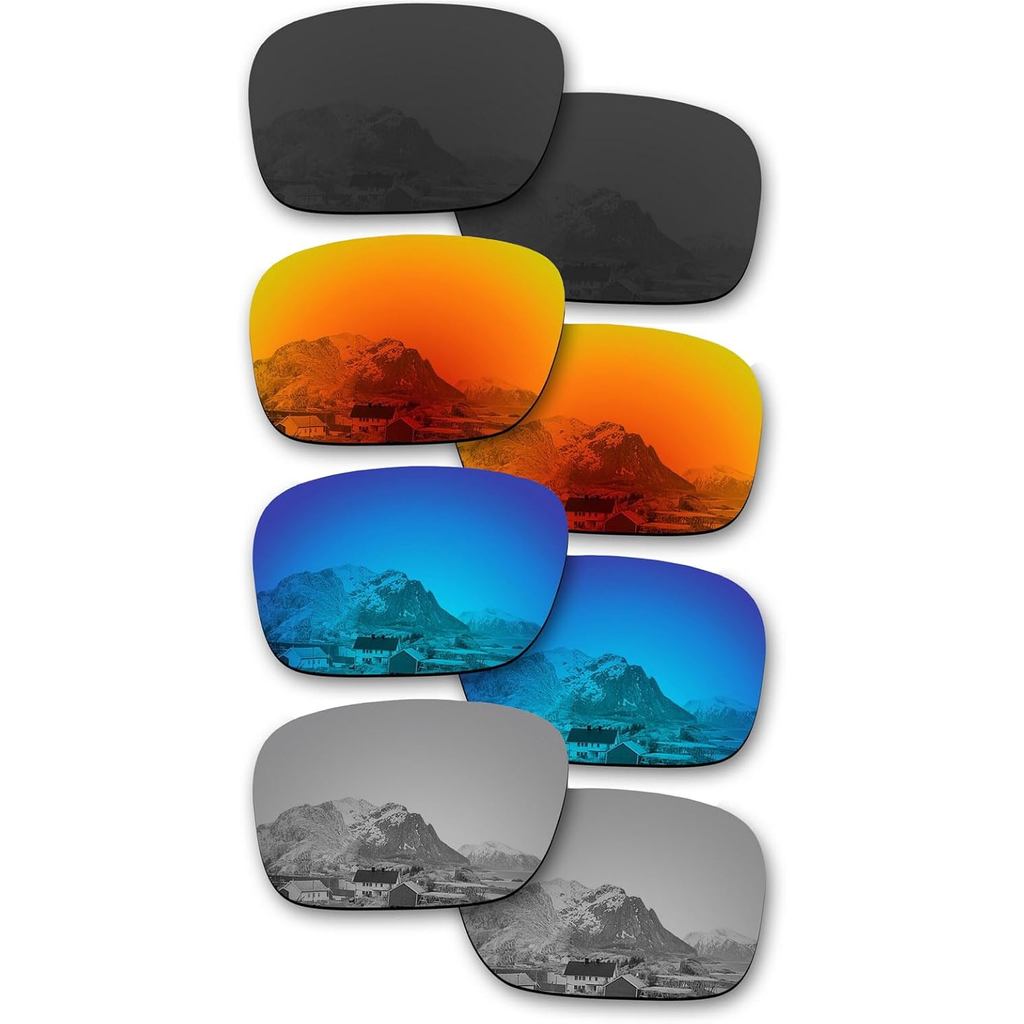 4 Pairs Polarized Replacement Lenses for Oakley Holbrook OO9102 Sunglasses