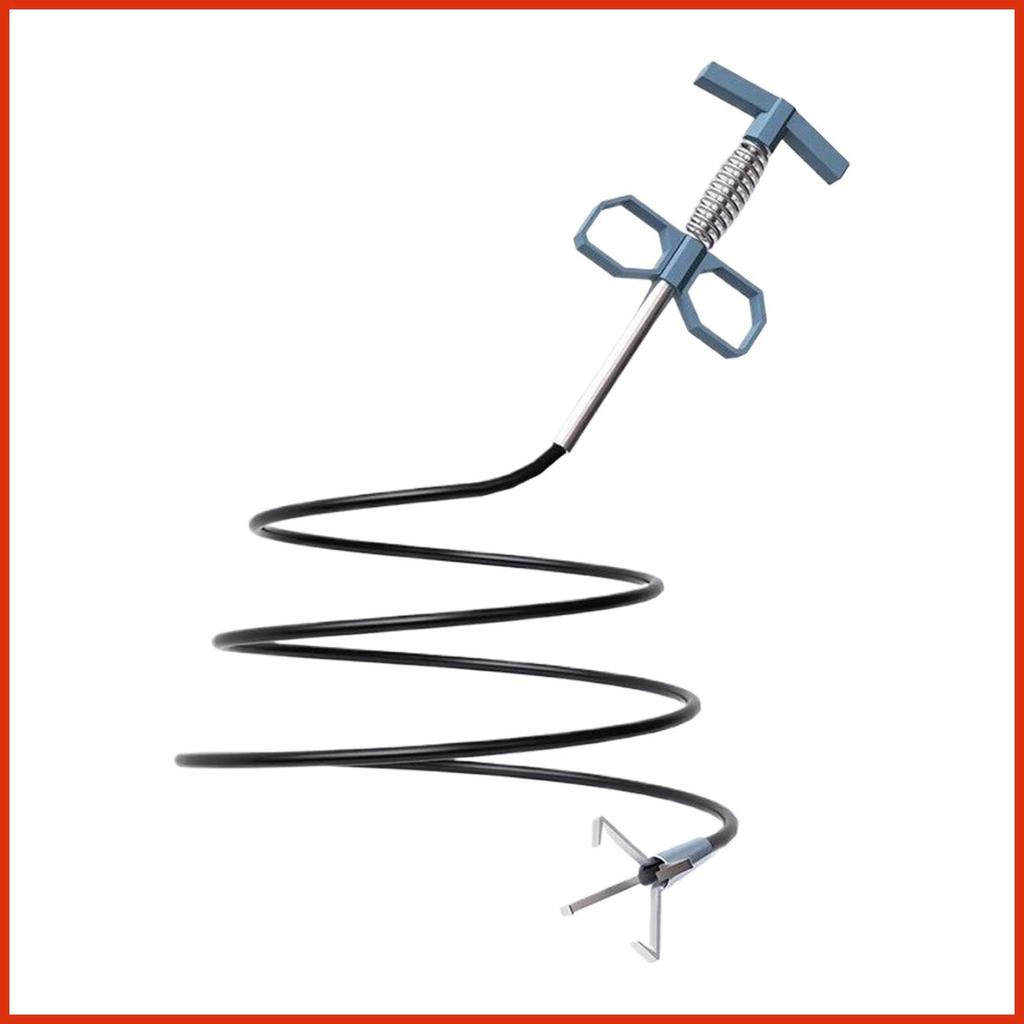 เครื่องมือทําความสะอาดท่อ 4-Claw Grab Bendable Spiral Heavy-Duty Reacher Drain Snake Hair Drain Clog