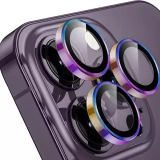 ฟิล์มกล้อง For iphone 17 17Air 17Pro 17Promax /16/15/14/13/12/11 Pro Promax ป้องกันฝาครอบเต็ม กระจกนิรภัย วงแหวนขอบโลหะ