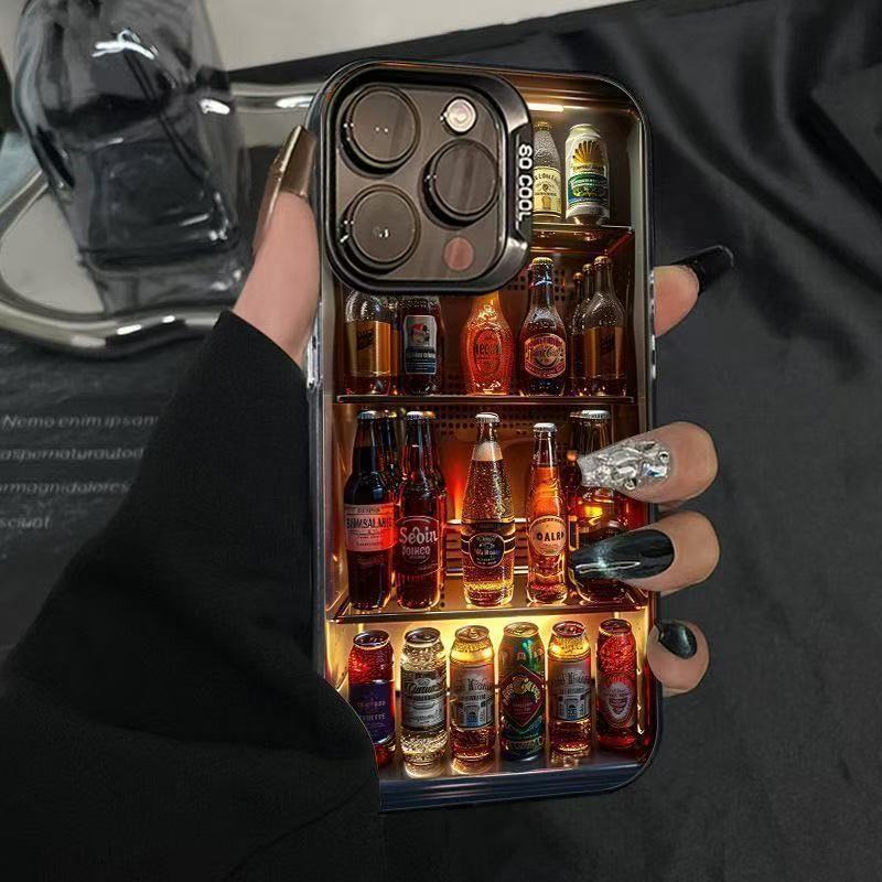 เคสโทรศัพท์ลายตู้ไวน์ เข้ากันได้กับ iPhone 17/16/15/14 Pro Max/12/13/11, X/XS Max/XR, 7/8 Plus กันกระแทก ZTMSCY0257