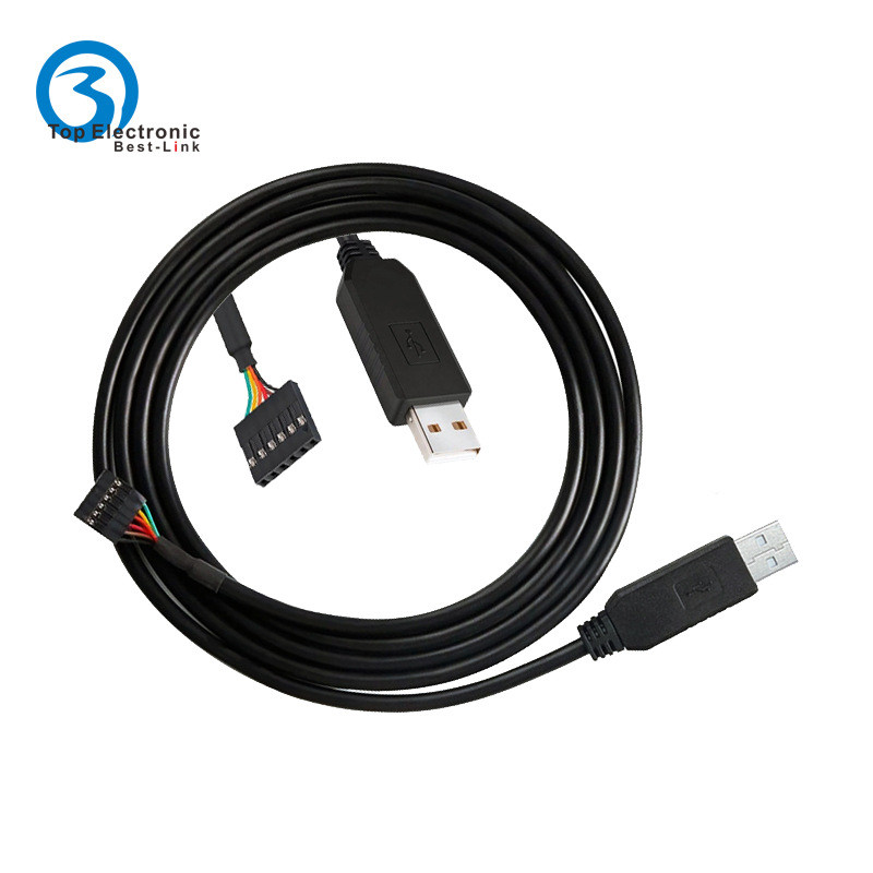 USB to DuPont 6PIN Serial Port Download Cable FT232 + ZT213 Dual-Core FT232 สายทดสอบ L = 1.8M