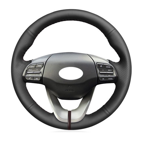 DIY Car Steering Wheel Cover For Hyundai Veloster I30 2018-2022 Elantra 2019-23