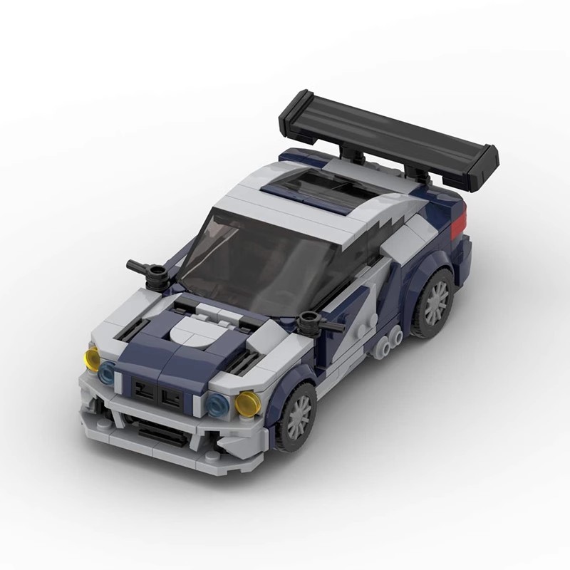 MOC บล็อกตัวต่อเลโก้ที่เข้ากันได้ 164642 BMW M3 GTR NFS ประกอบของเล่น speed8 Grid Model Car 008