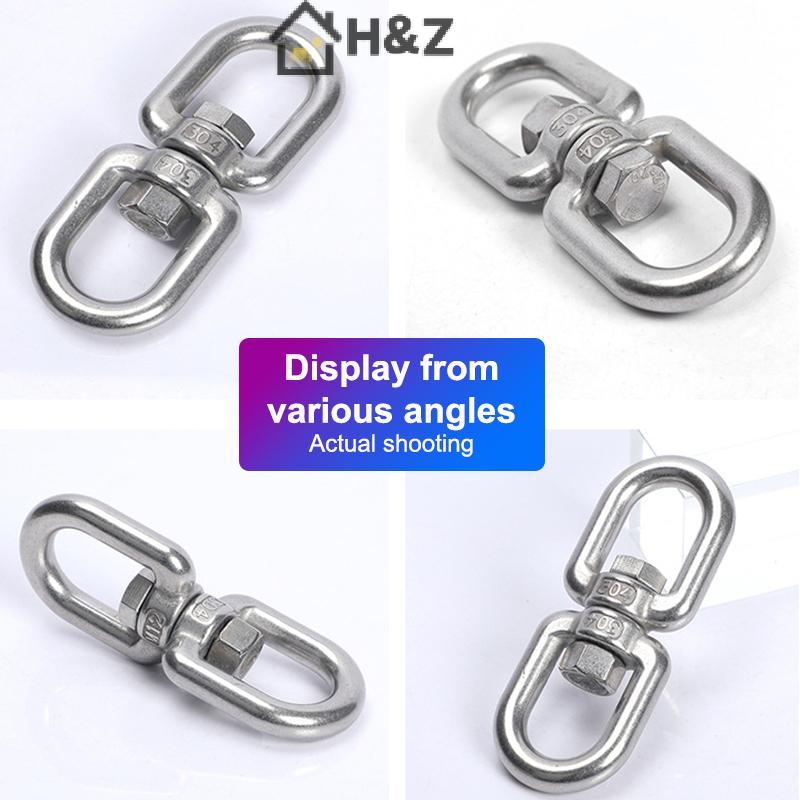 H & Z 1 PC M4 M5 M6 M8 หมุน Universal แหวน 8 รูปร่าง Unloading กุญแจมือเชือกลวดล็อคโซ่เชื่อมต่อหัวเข