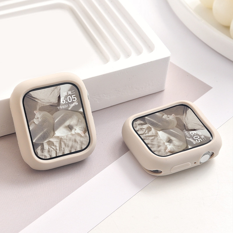 ฝาป้องกันหน้าจอซิลิโคนอ่อน for Apple Watch Ultra/SE 3 2 IWatch Series 11 10 9 8 7 6 5 4 3 2 1 49 46 45 44 42 41 40 38mm - รูปที่ 4