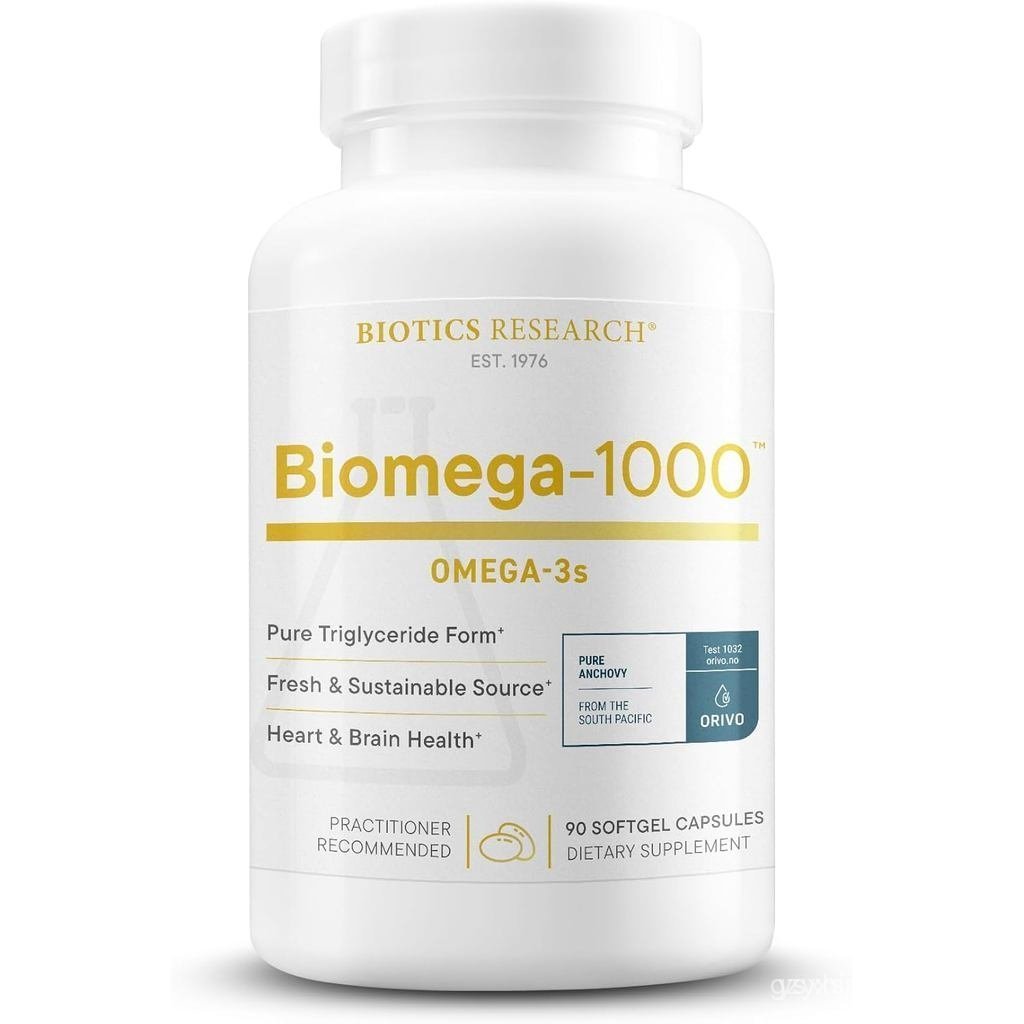 การวิจัยทางชีวภาพ Biomega-1000™ น้ํามันปลาโอเมก้า 3 พร้อม EPA 529mg / DHA 335mg– Omega-3 Fatty Acids