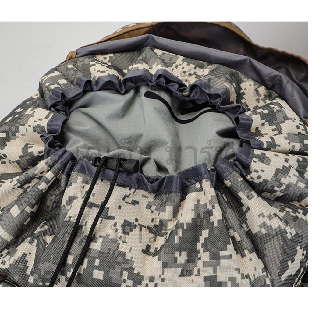 กระเป๋าเดินป่าใบใหญ่ 80L size70cm ลายพราง ดีไซน์ทนทาน กันน้ำ ช่องจัดเก็บหลากหลาย Tactical Backpack - รูปที่ 3