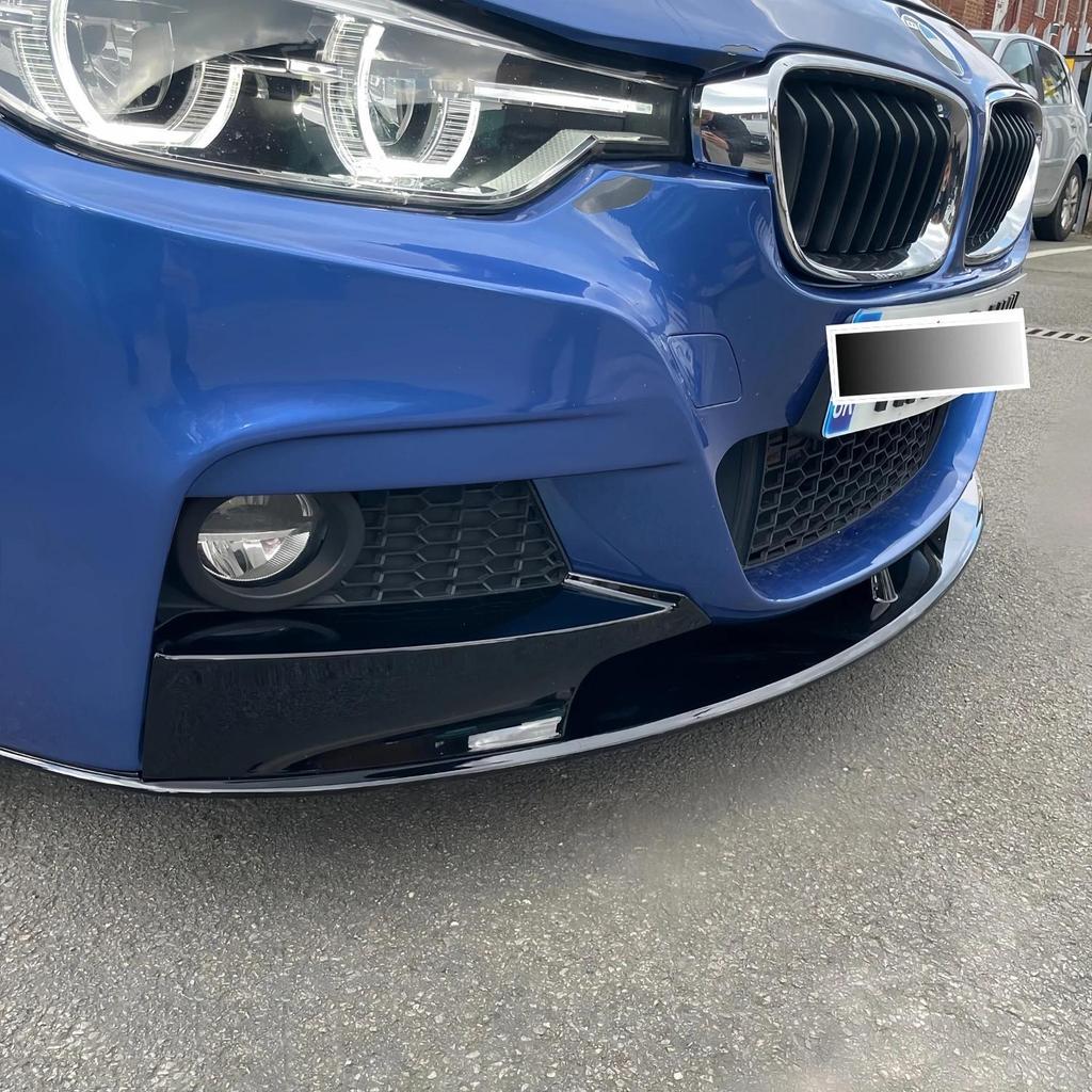 Glossy MP Style Front Bumper Lip Splitter สําหรับ BMW 3 Series F30 F31 F35 320i 320d 325i 330i 330d 