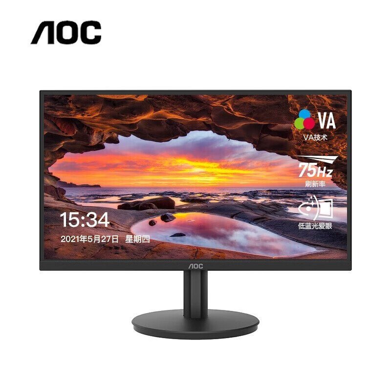 AOC 22B3HM 21.5 นิ้ว VA มุมมองกว้าง 1080P Full HDR โหมดจอแสดงผลคอมพิวเตอร์