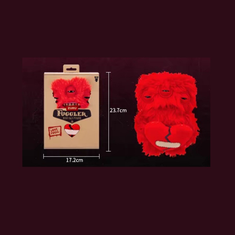 Fuggler ตุ๊กตาสัตว์ประหลาดฟันใหญ่ มอนสเตอร์หัวใจ สีหน้าตลกๆ ของเล่นตุ๊กตา ของขวัญวันวาเลนไทน์ 25CM ราคา ถูกที่สุด ดีลบีเคเค แกลเลอรีภาพที่ 2