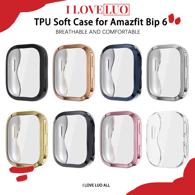 กรณี TPU for Smart Watch Amazfit Bip 6 ปกป้องหน้าจออ่อนครอบคลุมเต็ม ปกป้องกันชนเชลล์ for Smartwatch Amazfit Bip 6