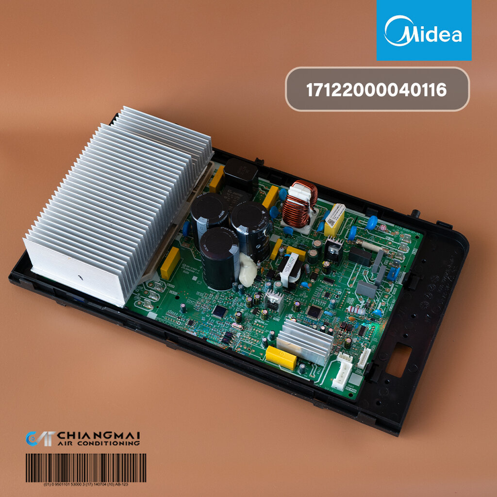 17122000040116 แผงวงจรแอร์ Midea แผงบอร์ดแอร์ไมเดีย บอร์ดคอยล์ร้อน รุ่น MOB30-24CDN8-QC0