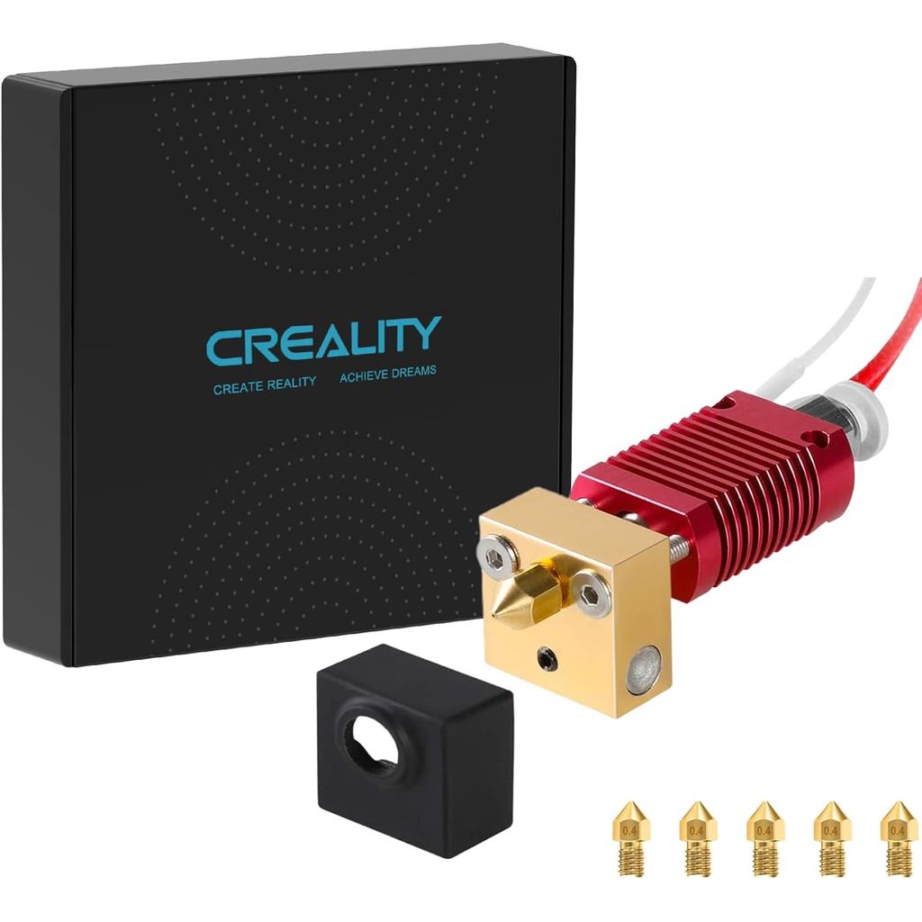 Ender 3 Hotend ของแท้ Creality ประกอบ Hotend ชุด 3D ชิ้นส่วนเครื่องพิมพ์ 5X 0.4 มม.หัวฉีดสําหรับ End