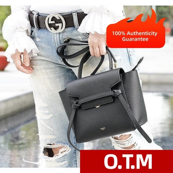 Celine Nano Belt bag กระเป๋าคาดเอว หนังวัว ทรงเข็มขัด กระเป๋าปลาดุก กระเป๋าถือ กระเป๋าสะพายไหล่ กระเ