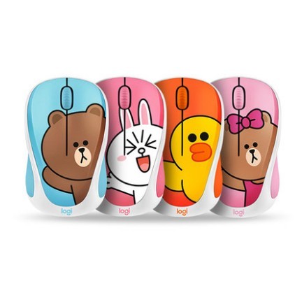 Logitech LINE FRIENDS เมาส์ไร้สายสํานักงานเกมแล็ปท็อป M238