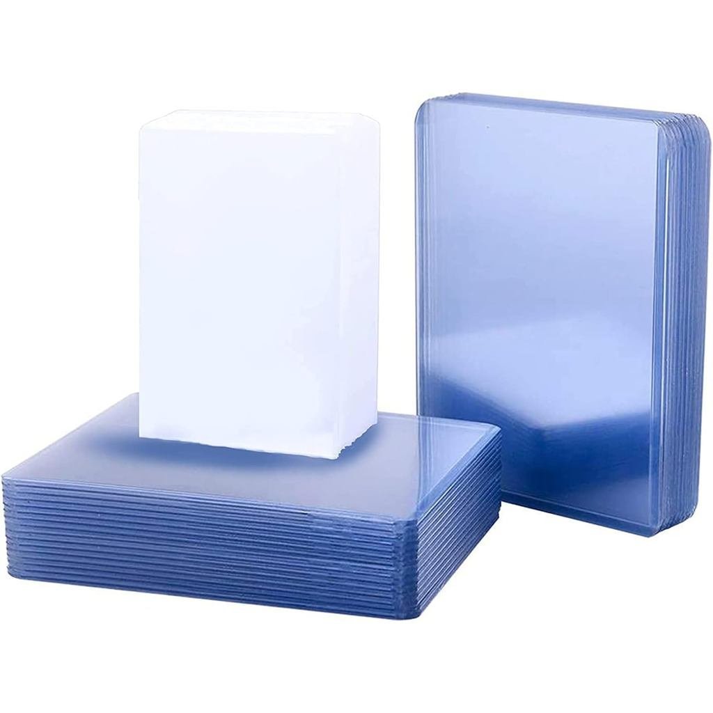 150 Pack Trading Card Sleeves, Toploaders Consist 50 Hard Plastic Card Protectors + 100 Clear Soft S